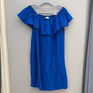 Tommy Bahama Blue Off-Shoulder Mini Dress